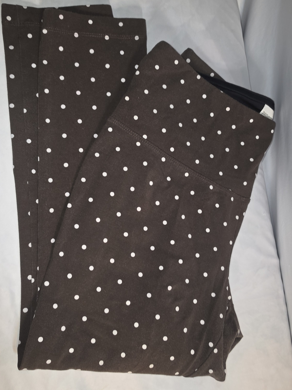 Chico's Brown Leggings with White Polka Dots